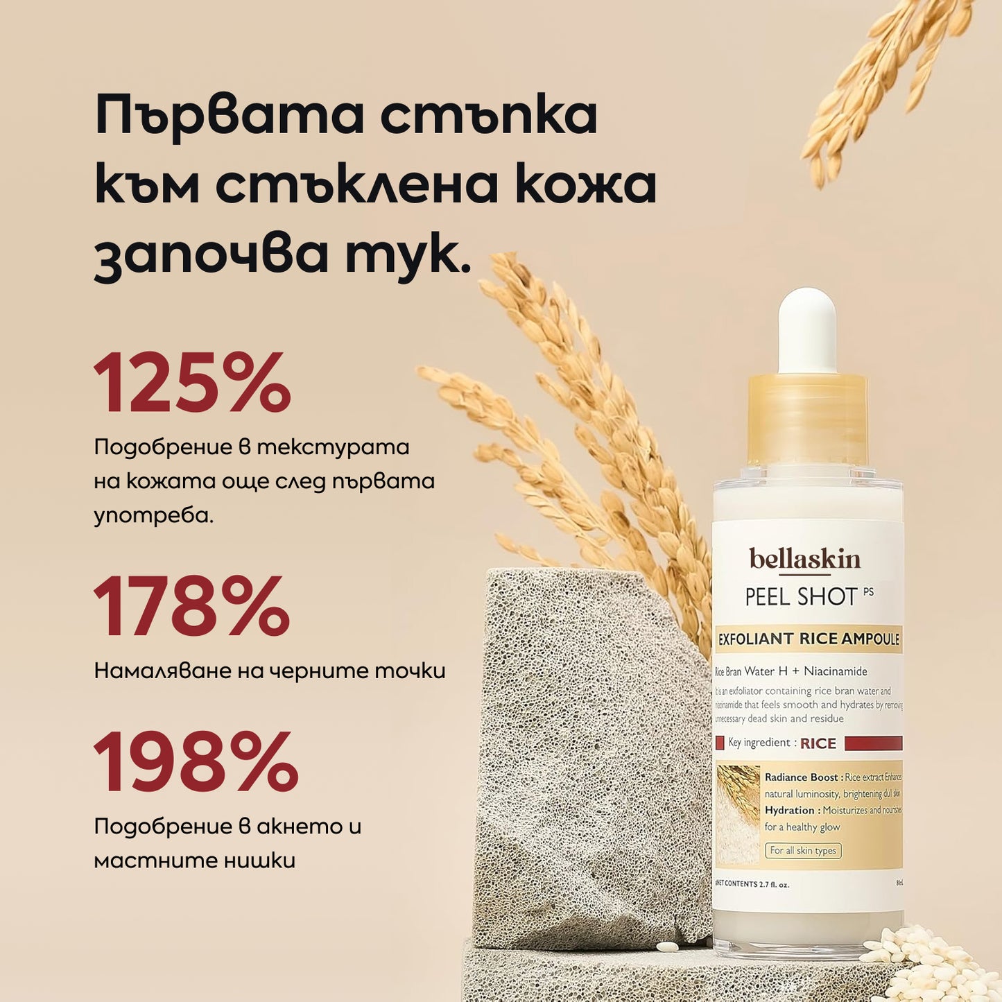 Peel Shot Пилинг Ампула с Бял Ориз